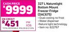 Defy 327L Naturelight Bottom Mount Freezer Fridge DAC675