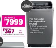 Defy 17kg Top Loader Washing Machine DTL153