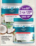 Lifestyle Food Odourless Coconut Oil-For 1 x 1Ltr