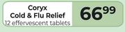 Coryx Cold & Flu Relief 12 Effervescent Tablets