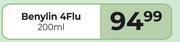 Benylin 4 Flu-200ml