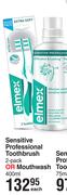 Elmex Sensitive Professional Toothbrush 2-Pack Or Mouthwash 400ml-Each