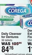 Super Corega Daily Cleanser For Dentures-36 Tablets