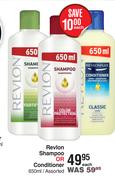 Revlon Shampoo Or Conditioner Assorted-650ml Each