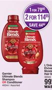 Garnier Ultimate Blends Shampoo Or Conditioner Assorted-For 2 x 400ml