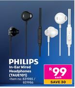 Philips In-Ear Wired Headphones TAUE101