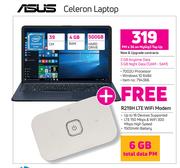 Asus 39cm Celeron Laptop-On MyGig 3 Top Up