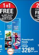 Oral-B Powerbrush Heads 2 Pack-Per Pack