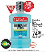 Listerine Zero Mouthwash Value Pack-1L Per Pack