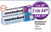 Mentadent P Toothpaste Assorted-100ml