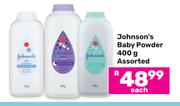 Johnson's Baby Powder Assorted-400g Each