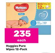 Huggies Pure Wipes 12 Pack-Each