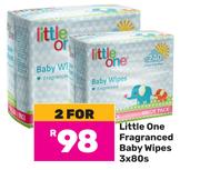 Little One Fragranced Baby Wipes 3 x 80s-For 2