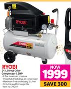 Ryobi 24L Direct Drive Compressor 1.5 HP