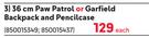 Character 36cm Paw Patrol Or Garfield Backpack & Pencil Case-Each