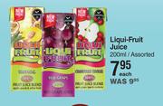 Liqui Fruit Juice Assorted-200ml Each