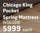 Chicago King Pocket Spring Mattress-Each