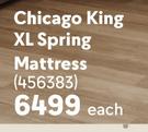 Chicago King XL Pocket Spring Mattress-Each