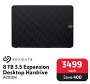 Seagate 8TB 3.5 Expansion Desktop Hard Drive-Each