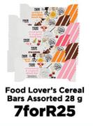 Food Lover's Cereal Bars Assorted-For 7 x 28g