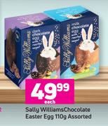 Sally Williams Chocolate Easter Egg Assorted-110g Each