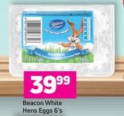 Beacon White Hens Eggs-6's Pack