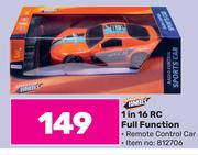 1 In 16 RC Full Function Remote Control Car