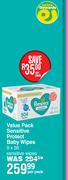 Pampers Value Pack Sensitive Protect Baby Wipes 9 x 56 Sensitive Wipes-Per Pack