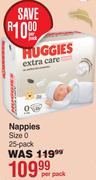 Huggies Extra Care Nappies Size 0 25 Pack-Per Pack