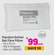 Standard Quilted Ball Fibre Pillow-Each