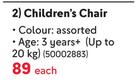 Children's Chair-Each