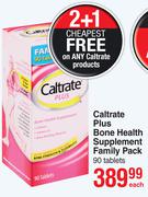 Caltrate Plus Bone Health Supplement Family Pack 90 Tablets-Each