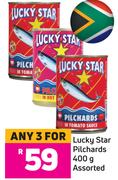 Lucky Star Pilchards Assorted-For Any 3 x 400g