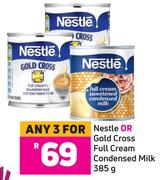 Nestle Or Gold Cross Full Cream Condensed Milk-For Any 3 x 385g