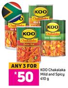Koo Chakalaka Mild And Spicy 410 g- For Any 3