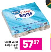 Great Value Large Eggs- 30s Pack