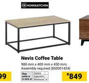 Home & Kitchen Nevis Coffee Table-980mm x 400mm x 450mm