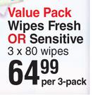 Baby Things Value Pack Wipes Fresh Or Sensitive-3 x 80 Wipes
