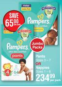 Pampers Pants Sizes 3-7 Or Nappies Sizes 1-6-Per Pack