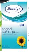 Mandy's Original Wax Strips-20 Strips Each