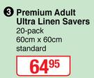 Softi Premium Adult Ultra Linen Savers 20 Pack