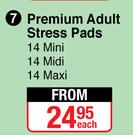 Softi Premium Adult Stress Pads 14 Mini, 14 Midi, 14 Maxi-Each