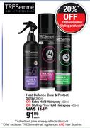 Tresemme Heat Defence Care & Protect Spray, Extra Hold Hairspray Or Styling Firm Hold Hairspray-Each