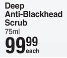Nivea Deep Anti-Blackhead Scrub-75ml Each