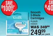 Gillette Venus Smooth 3-Blade Cartridges (4 Pack) 46925-Per Pack