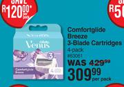 Gillette Venus Comfortglide Breeze 3-Blade Cartridges (4-Pack) 63061-Per Pack