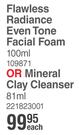 Ponds Flawless Radiance Even Tone Facial Foam 100ml Or Mineral Clay Cleanser 81ml-Each