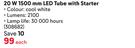 Osram 20W 1500mm LED Tube With Starter-Each