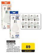 Lightworx LED A60 7W-Per 6 Pack