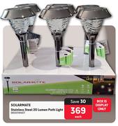 Solarmate Stainless Steel (20 Lumen) Path Light-Each
